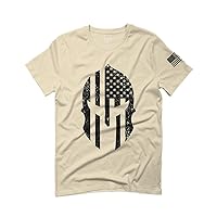 Military Come and Take Greek Molon Labe Spartan American Flag for Men T Shirt