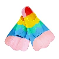 Swimming Flippers Kids Swim Fins Comfortable Soft Silicone Flippers for Swimming and Diving Beginners Kids Girls Boys Adults