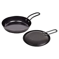 Pearl Metal HB-1602 One-Handed Grill Pan, 6.3 inches (16 cm), Lid Included, Recipe Included, Induction Compatible, Iron, Lacquing, Made in Japan