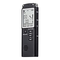 HUIOP Voice Recorder,32GB Digital Voice Recorder Voice Activated Recorder MP3 Player 1536Kbps HD Recording Noise Reduction Dual Condenser Microphone 13h Continuous Recording with WAV MP3 Player