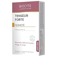 Biocyte Tenseur Forte Strengthened Skin 40 Capsules a Food Supplement with an hydroxyprolin Basis That Relaxes The Skin, sculpts face Contour and firms The Skin