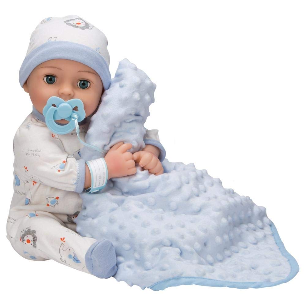 ADORA Adoption Baby Boy Handsome - 16 inch Realistic Newborn Baby Doll with Accessories and Certificate of Adoption