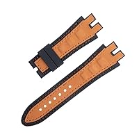 28mm Nubuck Leather Belt Silicone Watch Band Accessories Fit For Roger Dubuis Strap For EXCALIBUR Series