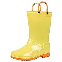 Colorxy Kids Rain Boots for Boys Girls Waterproof Toddler Rain Boots with Easy-On Handles