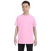 Boys Heavy Cotton T-Shirt(G500B)-Light Pink-L