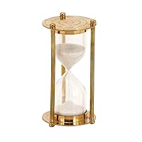 Deco 79 Contemporary Metal and Glass 5-Minute Sand Timer, 6