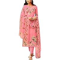 Pink Color Ready to Wear Pakistani Style Wedding Wear Salwar Kameez Lawn Dupatta Dress