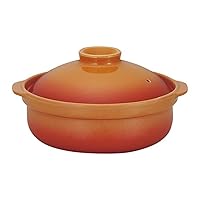 Koyo Pottery 19850009 Earthenware Pot, No. 9, Bake Orange