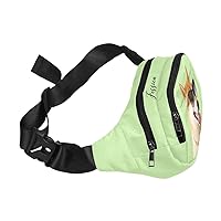Personalized Fanny Packs with Photo/Name for Man Women - Custom Waist Bags - Custom Pack Bag Suitable for Outdoors Travel Running Hiking Cycling Dog - Personalized Birthday Gift for Dad Mum (Green)