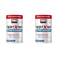 Test X180 Pre-Workout Powder & Energy Supplement, Boost Focus & Endurance, Build Muscle & Strength, Nitric Oxide Supplement with Ashwagandaha & L-Citrulline, Blue Raspberry, 30 Servings