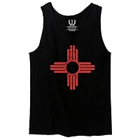 New Mexico Zia Sun Symbol Vintage State Flag Men's Tank Top