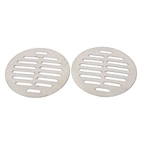 uxcell Stainless Steel Round Sink Floor Drain Strainer Cover 4.5 Inch Dia 2pcs (Pack of 2)