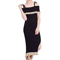 Free People Womens Au Chante Cold Shoulder Ribbed Cocktail Dress