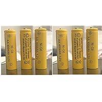 6 AA Solar Batteries 400 mAh, Nicd, 1.2V