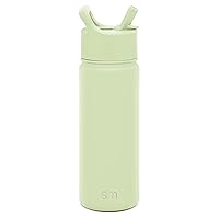 Simple Modern Kids Water Bottle with Straw Lid Vacuum Insulated Stainless Steel Metal Thermos Bottles | Reusable Leak Proof BPA-Free Flask for School | Summit Collection | 18oz, Sandy Seas