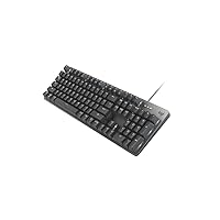 Logitech K845 Mechanical Illuminated Keyboard, Strong Adjustable Tilt Legs, Full Size, Aluminum Top Case, 104 Keys, USB Corded, Windows (TTC Brown Switches)