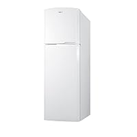 Summit FF946W 8.8 cu.ft. Frost-Free Refrigerator-Freezer With Glass Shelves In Slim 22” Width For Small Kitchens, White