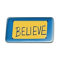 Ted Lasso Believe Metal Rectangle Lapel Hat Pin Tie Tack Pinback