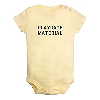 Playdate Material Funny Rompers, Newborn Baby Bodysuits, Infant Jumpsuits, Kids Short Clothes, Novelty Graphic Outfits