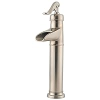 Pfister LF-040-YP0K LF040YP0K Ashfield Single Control Vessel Bathroom Faucet in Satin Nickel, 1.2 GPM