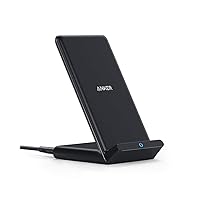 Anker 313 Wireless Charger (Stand), Qi-Certified for iPhone 15/15 Pro/15 Pro Max/14/14 Pro Max, 10W Fast-Charging Galaxy S20, S10 (No AC Adapter)