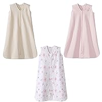 HALO 100% Cotton Baby Sleepsack Wearable Blanket Bundle Set of 3, Baby Girl, X-Large