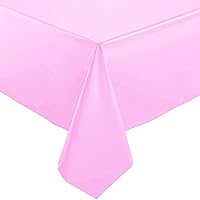 Pink Rectangular Plastic Tablecloth (54