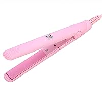 2 in 1 Hair Straightener, Ceramic Tourmaline Plate Beauty Flat Iron Heating Curler Small Lightweight & Portable Travel Size Straightening Iron (Color : #4, Size : US)