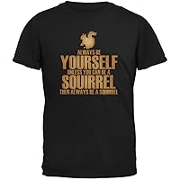 Animal World Always Be Yourself Squirrel Black Youth T-Shirt