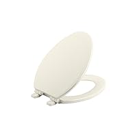 KOHLER 20454-96 Ridgewood Quiet-Close Toilet Seat, Elongated, Biscuit