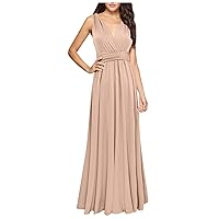 Women's Solid Color Method Multi-Rope Cross Backless Long Dress Fashion Slim Fit Multi-Wear Sexy Bandage Dresses