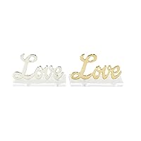 Aluminum Love Decorative Sign with Acrylic, Set of 2 6