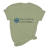 Eternal Blue Earth T-Shirts Women Earth Day Funny Letter Print Tees Summer Short Sleeve Environmental Awareness Tops