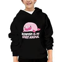 Blobfish Love Unisex Youth Hooded Sweatshirt Cute Kids Hoodies Pullover for Teens