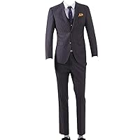 Gray Striped Two-Piece Suit