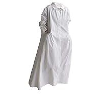 New Dress Solid Color Large Pocket Casual Dress