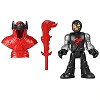 Replacement Parts for Fisher-Price Imaginext Royal Crusader's Dragon Playset - HCG50 ~ Replacement Figure in Black and Red, Helmet and Sword