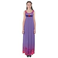 CowCow Womens Sugar Skull Flowers Floral Skeleton Mexican Day of Dead Roses Empire Waist Maxi Dress, XS-5XL