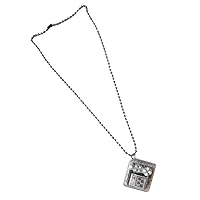 Mini Playable Video Game Console Pendant with Large Ball Chain Necklace
