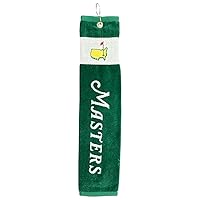 Golf Towel | Green Trifold Towel with Clip for Golf Bag | 100% Cotton | 24