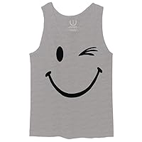 Cute Graphic Happy Funny Blink Smile Smiling face Positive Men's Tank Top