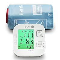 iHealth Track Smart Upper Arm Blood Pressure Monitor, Adjustable Cuff Large Arm Friendly, Bluetooth Blood Pressure Machine, App-Enabled for iOS & Android