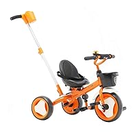 BicycleTricycle Baby Stroller Kids Toy Car Stroller Boy and Girl Indoor and Outdoor Portable Tricycle (Color : Orange) (Color : Orange)