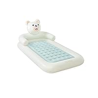 INTEX 66814EP Bear Kidz Inflatable Travel Bed Set: Includes Hand-Pump and Carry Bag – Removable Mattress – Quick Inflation – Indoor Use – 45