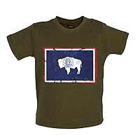 Wyoming Grunge Flag - Organic Baby/Toddler T-Shirt