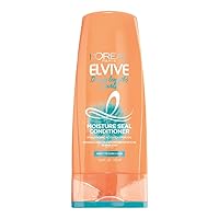 L'Oreal Paris Elvive Dream Lengths Curls Moisture Seal Conditioner, Paraben-Free Curly Hair Conditioner with Hyaluronic Acid and Castor Oil, 12.6 Fl Oz