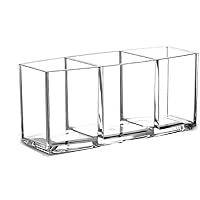 Clear Makeup Brush Organizer, Acrylic Cosmetics Brushes Storage Holders, Cute Pen and Pencil Holder for Desk