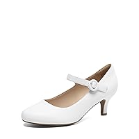 DREAM PAIRS Women's Dress Mary Jane Shoes, Low Kitten Heels Closed Round Toe Comfortable Pumps Shoes for Wedding Dancing Office