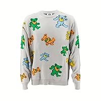 Ripple Junction Official Grateful Dead Dancing Bears Christmas Sweater for Men or Women - Ugly Novelty Sweater Gift