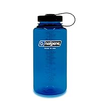 Nalgene Sustain Tritan BPA-Free Water Bottle Made with Material Derived from 50% Plastic Waste, 32 OZ, Wide Mouth, Slate Blue